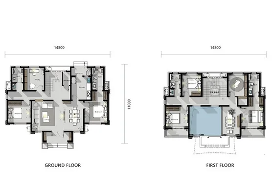 Schema planimetrico di villa prefabbricata leggera